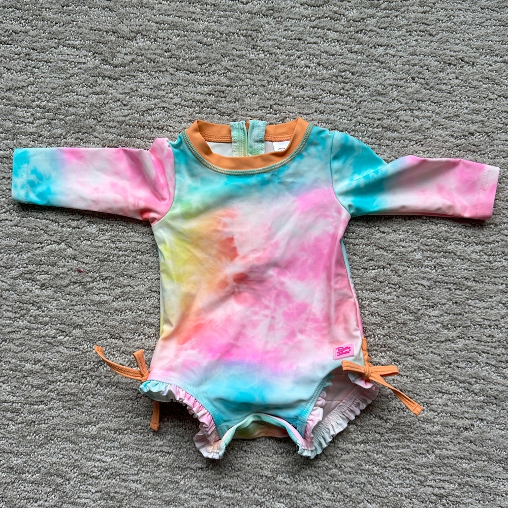 Ruffle Butts Rainbow Tie Dye Swimsuit